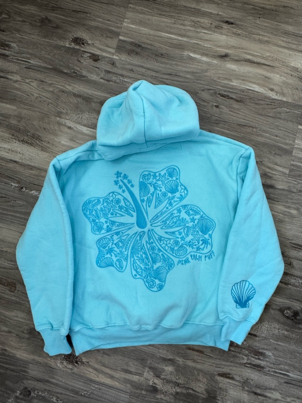 Pink Palm Puff "Hawaii Hibiscus" Hoodie